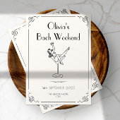 レトロファン&ウィムシー |固有のBachelorette 招待状