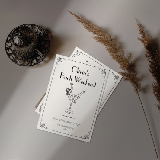 レトロファン&ウィムシー |固有のBachelorette 招待状