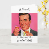 レトロファーザーズデイカード カード (黄色い花)