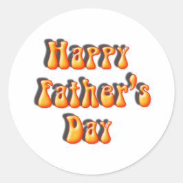 レトロファーザーズデイ文字 ラウンドシール