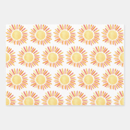 レトロファーストのまわりにトリップザサンバースデーパーティー ラッピングペーパーシート