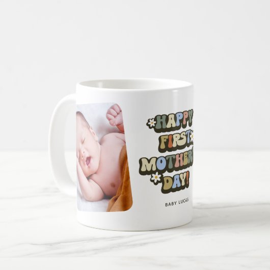 レトロファースト・マザー・デイ2の写真 コーヒーマグカップ (正面左)