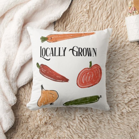 レトロファーマーズマーケット地元で育ったベビースシャワー クッション (ブランケット)