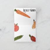 レトロファーマーズマーケット地元で育ったベビースシャワー サンキューカード (内部)