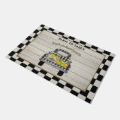 レトロファームトゥテーブルマット、レモントラックドアマット ドアマット (アングル)