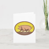 レトロファームピグ日が差すこと カード (正面)