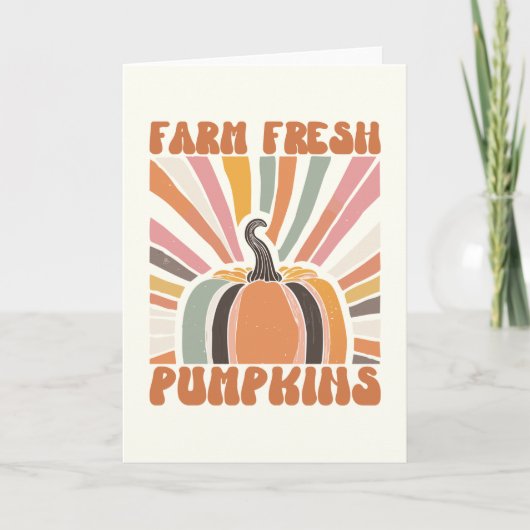 レトロファームフレッシュカボチャ カード (正面)