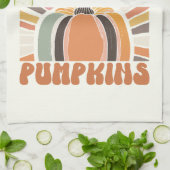 レトロファームフレッシュカボチャ キッチンタオル (折り畳み)