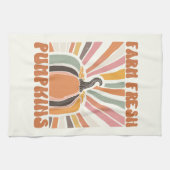 レトロファームフレッシュカボチャ キッチンタオル (横)