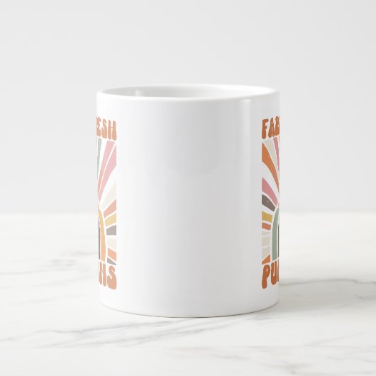 レトロファームフレッシュカボチャ ジャンボコーヒーマグカップ (正面)