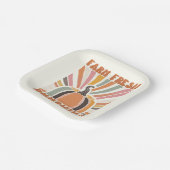 レトロファームフレッシュカボチャ ペーパープレート (傾斜あり)