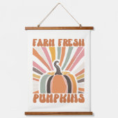 レトロファームフレッシュカボチャ 吊り下げ型タペストリー (正面)