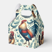 レトロファームルースターパターン フェイバーボックス (裏面サイド)