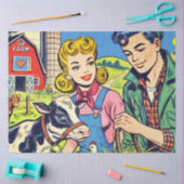 レトロファーム漫画 薄葉紙 (クラフト)