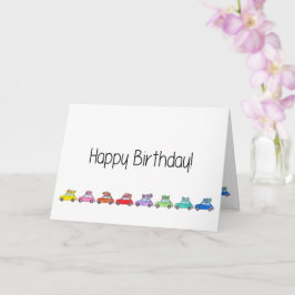 レトロフィアット500の誕生日 カード