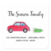 レトロフィアット500クリスマスツリーの水色