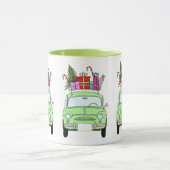 レトロフィアット500クリスマスプレゼント マグカップ (中央)