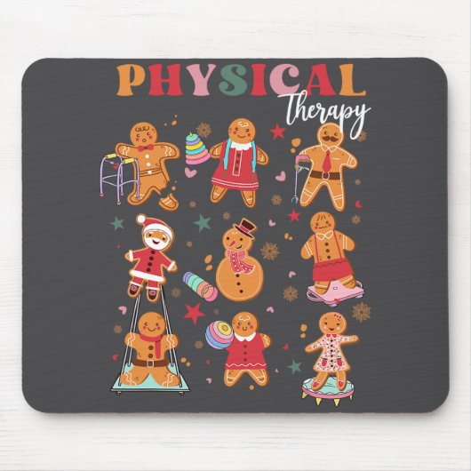 レトロフィジカルセラピージンガーブレッドクリスマスプー マウスパッド (正面)