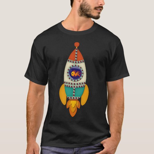 レトロフィッシュ宇宙船 Tシャツ (正面)