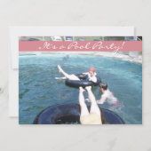 レトロフィフティスイミングプールパーティーヴィンテージ水着 招待状 (正面)