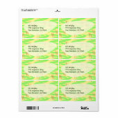 レトロフィフティズレモンライムブーメランビベス ラベル (フルシート)