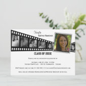 レトロフィルムストリップ卒業パーティーフォト招待状 招待状 (スタンド正面)