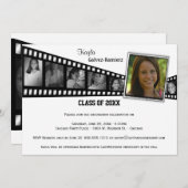 レトロフィルムストリップ卒業パーティーフォト招待状 招待状 (正面/裏面)