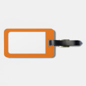 レトロフィルムストリップ最大3ポートレートの写真オレンジ ラゲッジタグ (裏面横)