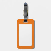 レトロフィルムストリップ最大3枚のオレンジの写真 ラゲッジタグ (裏面縦)