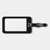 レトロフィルムストリップ最大3枚の黒い写真 ラゲッジタグ (裏面横)