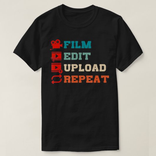 レトロフィルムメーカー映画製作内容 Tシャツ (デザイン正面)