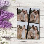 レトロフィルム結婚写真のコラージュサンキューカード サンキューカード