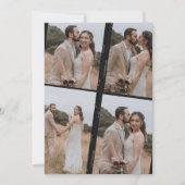 レトロフィルム結婚写真のコラージュサンキューカード サンキューカード (正面)