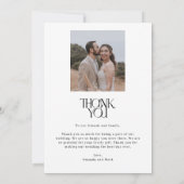 レトロフィルム結婚写真のコラージュサンキューカード サンキューカード (裏面)