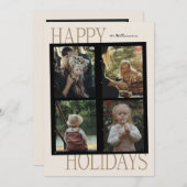 レトロフィルム風のホリデー フォトカード シーズンカード (正面/裏面)