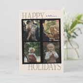 レトロフィルム風のホリデー フォトカード シーズンカード (スタンド正面)
