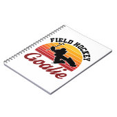 レトロフィールドホッケーゴアリー選手 ノートブック (左側)