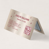 レトロフェイクアイシャドパレット折りロイヤリティカード 名刺 (裏面)