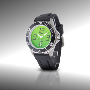 レトロフェイクデジタルパパモノグラムの時計 腕時計