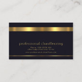 レトロフェイク金ゴールドストライプミニマリストチョーファー 名刺 (裏面)