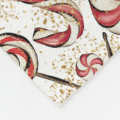 レトロフェスティバルおもしろいキャンディキャンズパターンベビー名 フリースブランケット (角)