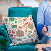 レトロフェスティバルウィンタークリスマスホリデーズ クッション