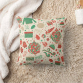 レトロフェスティバルウィンタークリスマスホリデーズ クッション (ブランケット)