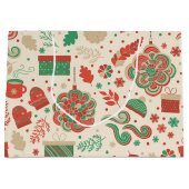 レトロフェスティバルウィンタークリスマスホリデーズ ラージペーパーバッグ (正面)