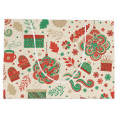 レトロフェスティバルウィンタークリスマスホリデーズ ラージペーパーバッグ (裏面)