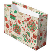 レトロフェスティバルウィンタークリスマスホリデーズ ラージペーパーバッグ (正面アングル)