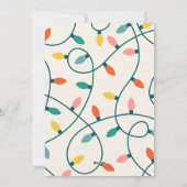 レトロフェスティバルカラフルクリスマスライトワンフォト シーズンカード (裏面)