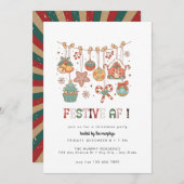 レトロフェスティバルクリスマス 招待状 (正面/裏面)