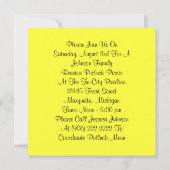 レトロフェスティバルパーティーインアウトドアピクニック招待状 招待状 (裏面)