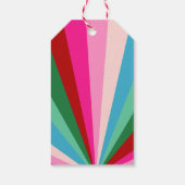 レトロフェスティバルフォントレインボーカラーズメリークリスマス ギフトタグ (裏面)